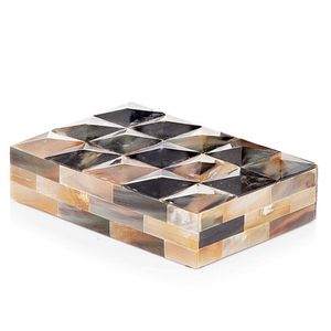 Boîte à bijoux en corne de buffle naturelle faite à la main de haute qualité, vaisselle de qualité et rangement pour fruits secs, organisateur de bijoux naturel - Product Image 1