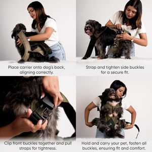 Adjustable Front Dog Backpacks (M) OEM ODM Custom Logo Breathable Portable <b>Hands</b>-<b>Free</b> Pet Carrier Direct Manufacturer - Product Image 3