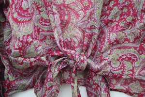 New Arrival Short Woven Eco-Friendly Recycled Silk Wrap Tie Top Bell Sleeve Kimono <b>Gift</b> <b>for</b> <b>Her</b> Floral - Product Image 4