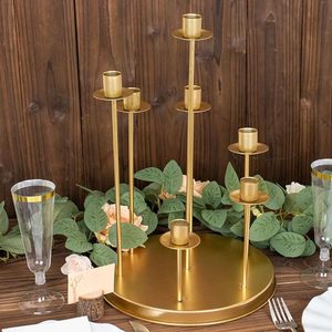 Golden Iron Decorative Candle <b>Stand</b> for Home Decor Living Room Table Centerpiece Wedding Party Candle Holder - Product Image 4