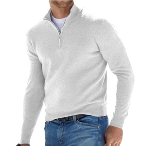 Wholesale <b>Men's</b> Casual <b>Turtleneck</b> <b>Sweater</b> Winter Long Sleeve Half Open Zipper <b>Sweaters</b> Knitwear - Product Image 1