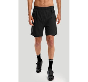 <b>White</b> Unisex <b>Cycling</b> <b>Shorts</b> with Side Pockets Breathable Spandex/Cotton 3D Padding 220g Seamless Fusing for Comfortable Ride - Product Image 4