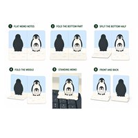 Bloc-notes auto-adhésif avec motif pingouin en papier offset – Accessoire de bureau intelligent à motif animal mignon pour la maison et le bureau