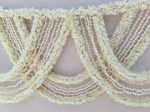 Fabric Jasmine & Tuberose Toran South Indian Wedding Door <b>Hanging</b> Malli Poo Bandhanwar Door Valance Floral Swag Entrance Garland - Product Image 1