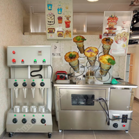 Machine à faire des cornets à pizza, machine à gaufres en forme de cornet, machine à former des cornets à pizza à vendre
