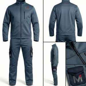 Survêtement unisexe personnalisé à capuche, décontracté, uni, avec veste zippée et pantalon de jogging, respirant et à séchage rapide Maluza - Product Image 6