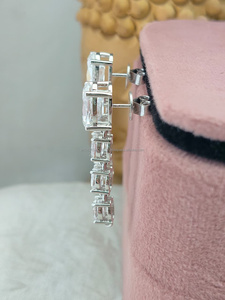 Elegant Oval Cut Diamond <b>Earrings</b> in White Gold | Classic Luxury <b>Fine</b> Jewelry <b>Studs</b> for Women | Timeless Brilliant Sparkle Gift - Product Image 2