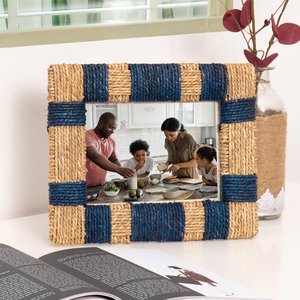 Cadre photo en jonc de mer fait main, style antique, tressé, meilleur prix, pour mur ou table. - Product Image 6
