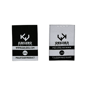 Premium Affordable Woven Damask Clothing Tags Fuse Cut & Laser <b>Edge</b> Washable Stitch for Garments with Custom Size Labels - Product Image 1