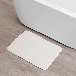 Modern Rectangle <b>Bath</b> <b>Mat</b> Solid Color Microfiber Non-Slip Rubber Backed Thin Home Use - Product Image 2