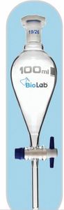 Entonnoirs de séparation en forme de Squibb avec bouchon en PE, entonnoir de séparation conique en borosilicate pour usage en laboratoire - Product Image 4