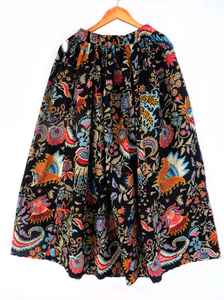 กระโปรงพิมพ์ลายบล็อก กระโปรงผ้าฝ้ายทำมือ กระโปรงพิมพ์ลายบล็อกแบบดั้งเดิม กระโปรงพิมพ์ลายฤดูร้อนสำหรับผู้หญิง ของขวัญสำหรับเธอ - Product Image 4