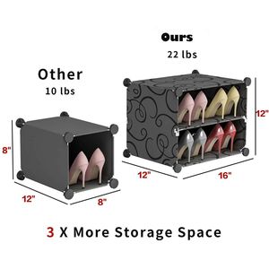 Organizzatore portascarpe portatile a 7 livelli con armadio con tacco a 48 paia - Product Image 6