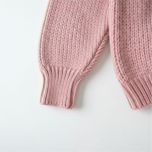 Cardigan en tricot côtelé personnalisé avec boutons, appliques brodées, fermeture à boutons recouverts, motif écossais, mélange confortable, mode hiver - Product Image 3