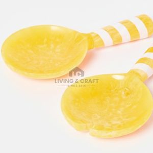 Ensemble cuillère et fourchette à salade en résine artisanale de qualité supérieure, écologique et léger, pour la maison et la salle à manger - Product Image 3