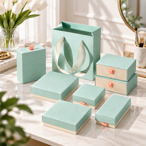 Custom Luxury Jewelry Gift <b>Box</b> Set Rigid Paper Packaging <b>Box</b> For Rings <b>Earrings</b> Necklace Premium Brand Packaging - Product Image 5