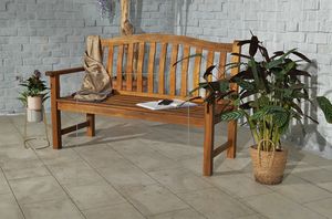 Banc de parc en bois massif durable | Sièges résistants aux intempéries pour les espaces publics et les projets extérieurs | Vietnam Fabricant - Product Image 2