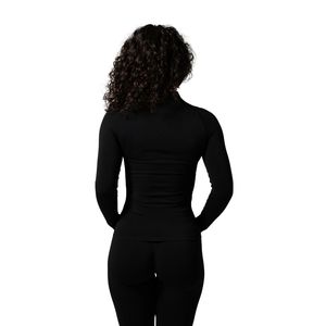 Women's Black Full Zip Performance <b>Jacket</b> Long Sleeve Breathable Stretch Gym <b>Workout</b> Running Fitness Activewear Sports <b>Jacket</b> - Product Image 6