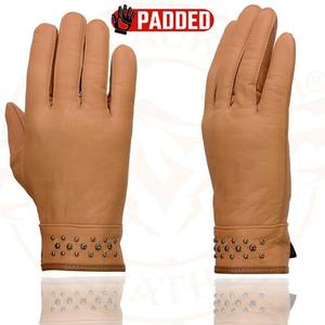Gants de conduite en cuir clouté vintage de haute qualité, gants d'équitation en cuir véritable marron premium, unisexe, style rétro - Product Image 4