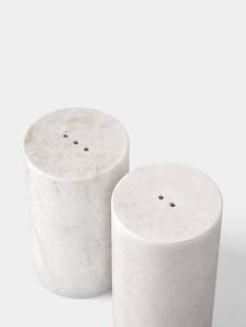 Marble <b>table</b> ware serve ware Salt and pepper stone kitchenware contemporary tabletop decor black <b>white</b> marble shaker kitchen - Product Image 4
