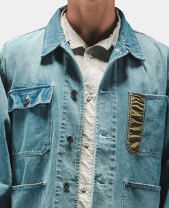 Chaquetas de Mezclilla Casuales Transpirables de Invierno para Hombre de Primera Calidad con Botón Único, Servicio OEM, Impresión Personalizada y Bordado - Product Image 3