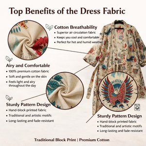 ชุดกิโมโนผ้าฝ้ายสีขาวลายดอกไม้สุดหรูสำหรับผู้หญิง |   ชุดคลุมอาบน้ำพิมพ์ลายด้วยมือพร้อมกระเป๋า |   ชุดนอนแขนยาวคอวี - Product Image 5