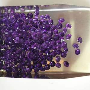 Ametyste africaine naturelle, 4 mm, taille brillant ronde, violet, meilleure qualité, pierres précieuses en vrac pour la fabrication de bijoux - Product Image 2