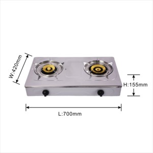 Fabricante Profesional <span class=keywords><strong>de</strong></span> Estufa <span class=keywords><strong>de</strong></span> <span class=keywords><strong>Gas</strong></span> <span class=keywords><strong>de</strong></span> Mesa <span class=keywords><strong>de</strong></span> Doble Quemador <span class=keywords><strong>de</strong></span> Acero Inoxidable con Clase <span class=keywords><strong>de</strong></span> Eficiencia Energética A - Product Image 2