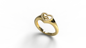 Anillo de Lujo en Forma de Corazón con Diamantes Incrustados, Anillos de Diseño, Joyería Fina, Estilo Romántico para Mujer, Diamante Cultivado en Laboratorio - Product Image 2