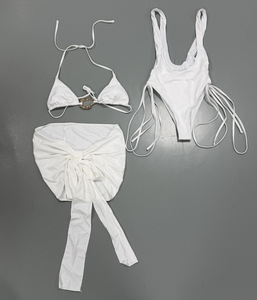 Women Swimsuit Swimwear Sexy <b>Bikini</b> Push up Hollow Out 3 Piece <b>Bikini</b> Set Mini Skirt Beachwear Bathing Suit - Product Image 3