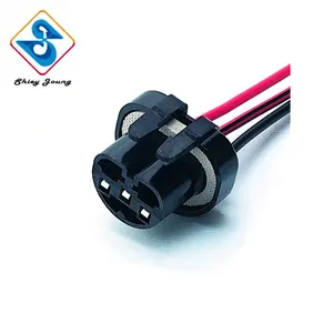 Automotive Headlight 3 Pin Female Plug 9004 H6 Bulb Headlamp Socket Assembly Composite Halogen Lamp Connector