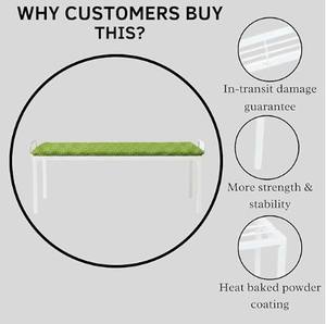 Soporte Metálico para Plantas con Césped Verde, Porta Macetas Decorativo para Balcón, Jardín y Hogar, Incluye Tapete de Césped Artificial - Product Image 4