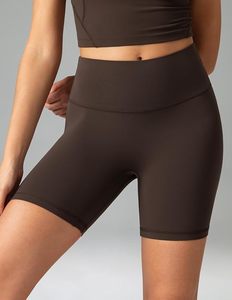 Shorts Deportivos de Cintura Alta para Mujer, Color Sólido, Tejido Elástico, Estilo Deportivo, Cintura Elástica, Pantalones Cortos Sin Costuras - Product Image 6