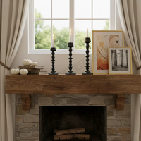 Ensemble de 3 bougeoirs coniques géométriques noir mat, supports à bougies en métal facetté, centre de table moderne, décoration de table ou de cheminée