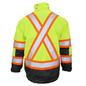 Chaqueta de Seguridad Impermeable 3 en 1 de Alta Visibilidad para Hombre, Chaleco de Trabajo de Invierno con Cinta Reflectante, Personalizable con Logotipo, OEM Disponible - Product Image 3