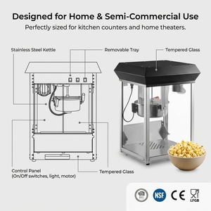 Commercial Popcorn Machine Black Mini <b>Microwave</b> Vending Production for Popcorn Sealing High Demand Snack Food Corner - Product Image 6