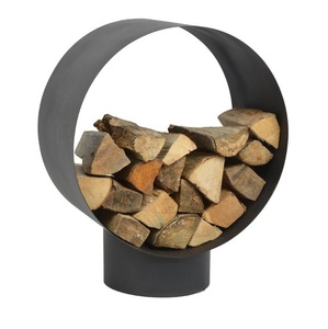 Nuevo Soporte Redondo para Leños de Leña, Resistente, de Hierro, con Recubrimiento en Polvo, Clásico, para Interiores y Exteriores, Tamaño y Forma Personalizables - Product Image 2