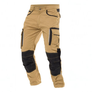 Pantalones Cargo Personalizados de Alta Calidad, Pantalones de Trabajo Vintage para Hombre con Costuras en Contraste y Doble Rodilla, Pantalones de Mezclilla para Carpintero - Product Image 1