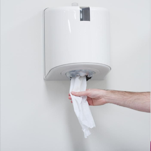 Distributeur mural élégant en acier inoxydable brossé pour serviettes pliées. Disponible à prix de gros. - Product Image 2