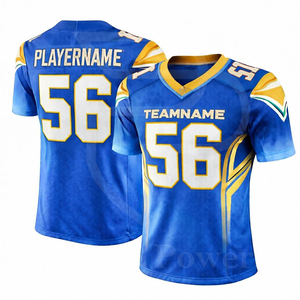 Wholesale Printed American Football Uniform Custom Jersey Pants Set 100% Polyester Breathable Summer Performance Sportswear OEM - Product Image 1