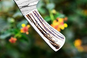 Cuchillo compacto multiusos hecho a mano con hoja de acero estampado y mango estilo asta de ciervo, proveedor mayorista OEM ODM para uso exterior - Product Image 2
