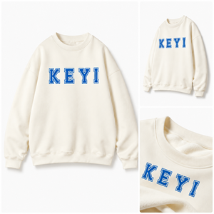 Pull personnalisé pour femme à col montant, manches longues, sweat-shirt décontracté 100% coton, imprimé lettres, pour l'automne - Product Image 4