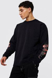 <b>Custom</b> Screen Printed Men's Sweatshirt Personalized Long Sleeve Streetwear OEM Casual Wear <b>Custom</b> Design Apparel Top Clothing - Product Image 2