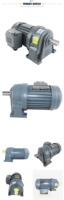 CH28-750-10S 1hp Moteur à engrenages à courant alternatif horizontal 3 phases Rapport 10:1 220V/380V 750W 50/60Hz Moteur à induction de fréquence