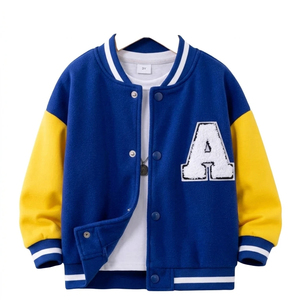 Blouson universitaire marron crème avec patch brodé tigre, mélange de laine, style rétro universitaire, veste de baseball pour stade - Product Image 5