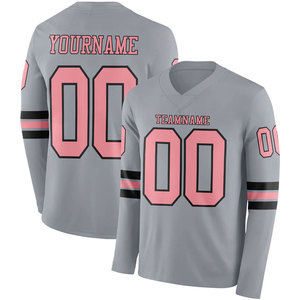 Maillot de football américain personnalisable, nouveau style, manches courtes respirantes, logo conçu en usine, pour adultes, maillots d'entraînement - Product Image 1