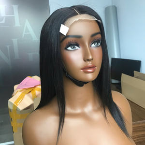 Venta al por mayor Peluca de pelo virgen vietnamita hueso recto transparente Peluca de encaje negro Color Natural para mujeres negras de lujo de alta calidad - Product Image 1