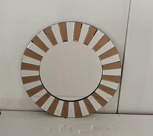 Wholesale Customizable Sunburst Design Handmade Golden <b>Frame</b> Round Glass Decorative Wall <b>Mirror</b> Interior Wall Decor REHMAN CRAFT - Product Image 2