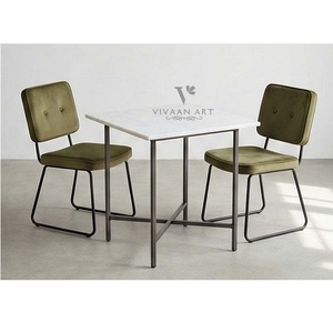 Ensemble de table à manger en bois massif moderne avec chaises confortables pour la maison et la restauration - Product Image 6