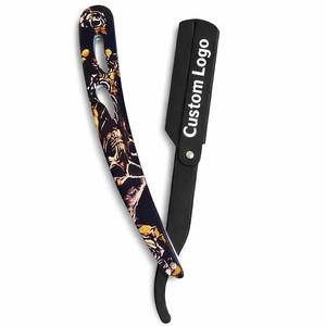 Maquinilla de Afeitar de Acero Inoxidable con Mango de Plástico Premium, Logotipo Personalizado OEM, Herramienta de Aseo Profesional y Duradera para Hombres - Product Image 1